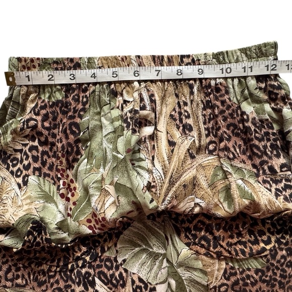 Unbranded Made in Texas Leopard Print BOHO Stretch Pockets Midi Skirt Size Small - Picture 13 of 13